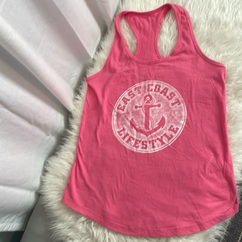 East coast Size S life style tank razor back pink no tag Size Small